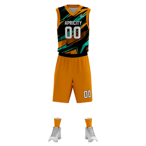 Uniformes de basket-ball personnalisés OEM avec maillots et shorts réversibles 100% maille polyester respirant pour équipes/clubs professionnels - Product Image 1