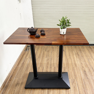 โต๊ะบาร์ไม้กระถินเทศสไตล์อินดัสเทรียล รุ่น BB013 พร้อมขาเหล็กคู่ - Product Image 3