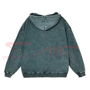 Sweat à capuche délavé personnalisé de haute qualité et confortable pour les jeunes, 100% coton, motif uni, nouveau style, vêtement décontracté pour l'hiver - Product Image 2