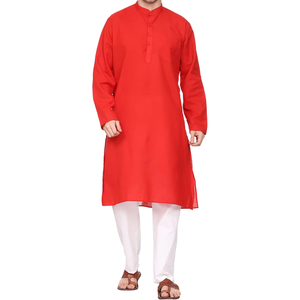 เสื้อเล่นโยคะผ้าฝ้ายถักมือสำหรับผู้ชาย, เสื้อเชิ้ตลำลองแบบดั้งเดิมเสื้อผ้ามุสลิมสไตล์อินเดียสวมใส่แล้วมีน้ำหนักเบาและใส่สบาย - Product Image 1