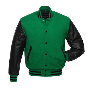 High Quality <b>Men's</b> Varsity <b>Jacket</b> Blue Color and <b>White</b> Sleeve Winter Stand Collar Wool Chenille Embroidery Varsity <b>Jacket</b> - Product Image 6