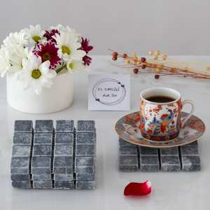 Posavasos de Mármol, Juego de Cuatro Posavasos de Piedra Negra, Decoración Moderna para el Hogar, Regalo - Product Image 3
