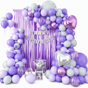 DIY <b>Balloon</b> Garland Arch Kit White Gray Rose Gold 90-141 Pcs Birthday Wedding <b>Decoration</b> Set - Product Image 1