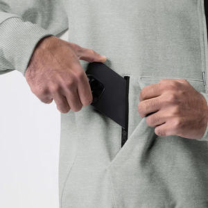 เสื้อมีฮู้ดสำหรับผู้ชายเสื้อมีฮู้ดแขนยาวผ้าคอตตอนผสมโลโก้ตามสั่ง - Product Image 6