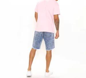 2025 New Denim Tear <b>Shorts</b> Premium Quality Unique Color Breathable Knitted Mid <b>Waist</b> Elastic Closure Custom Log Style <b>Low</b> MOQ - Product Image 4