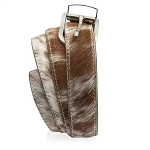 Cinturón Clásico de Pelo de Vaca Personalizado en Oferta, Cinturones Casuales de Cuero 100% Genuino para Hombre - Product Image 2