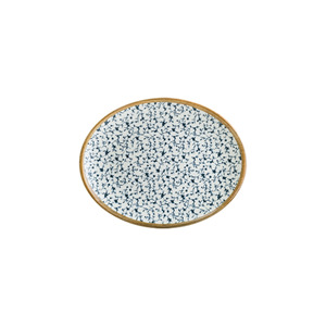 Plato de Servir Bonna Calif Moove, Diseño Oriental Exótico y Estético con Patrón de Plantas, Plato Ovalado de 31x24 cm - Product Image 1