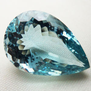 Poire à facettes coupe meilleure qualité aigue-marine en vrac véritable taille calibrée pierre précieuse meilleur pour les bagues et la fabrication de bijoux utilisation vente en vrac - Product Image 1