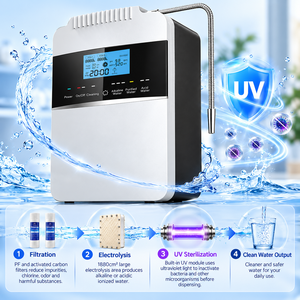 Máquina Ionizadora de Agua Alcalina con Función UV, Tecnología Japonesa, pH 2.5-11.2, EHM 8, Electrodos de Ti-Pt de Gran Tamaño, Purificador de Agua - Product Image 1