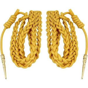 Aiguillette OEM tout fil fil or cordon haute qualité pleine grandeur fait à la main avec fil d'or torsadé aiguille d'épaule de qualité supérieure - Product Image 3