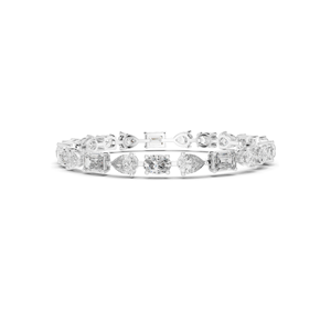Pulsera de tenis con diamantes de laboratorio VVS-VS EF de 15.48 CT, corte ovalado, de pera, esmeralda, oro de 10KT, 14KT, 18KT y plata 925, moissanita - Product Image 6