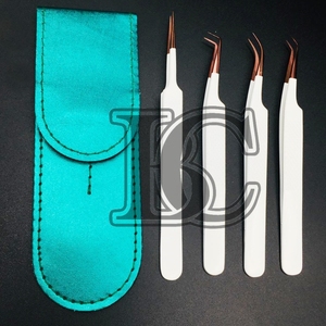 Top Deal Embalaje para pinzas de extensión de pestañas Color verde Embalaje sostenible para una pinza pinzas de visón - Product Image 1