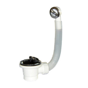 Piletta per Lavello in Resina con Tappo Tono Naturale D70 11/2 - Product Image 1