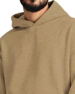 ชุดวอร์มผู้ชายสีกากีแบบมีฮู้ด ผ้าฝ้ายฟลีซ เสื้อฮู้ดและกางเกงจ็อกเกอร์ ชุดลำลองสไตล์สตรีทแวร์สำหรับฤดูหนาว คุณภาพพรีเมียม - Product Image 4