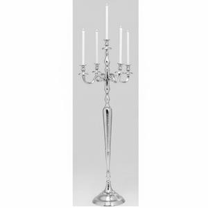 Candelabro de Aluminio de 5 Brazos Plateado para Decoración de Mesa en Bodas y Hogar - Product Image 5