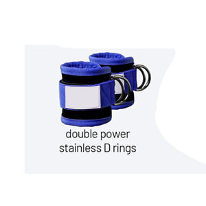 Vente en gros de sangles de cheville de gymnastique, anneaux doubles, sangles de cheville réglables pour l'haltérophilie et l'exercice des jambes, compressionworkoutgym accessoires - Product Image 5