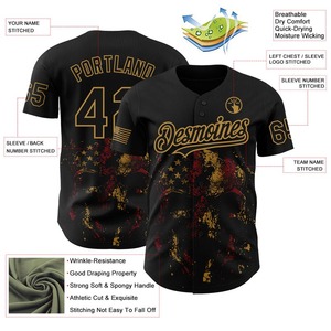 Maillot de baseball personnalisé de haute qualité en Spandex/Polyester, respirant, séchage rapide, impression personnalisée, bretelles en T, manches longues, unisexe adulte - Product Image 3
