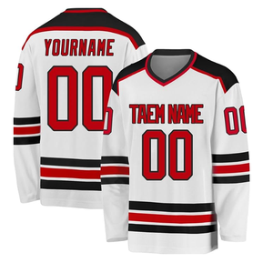 100% poliéster equipo desgaste venta al por mayor precio directo de fábrica de diseño personalizado jersey de hockey sobre hielo para adultos - Product Image 6