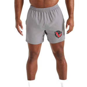 กางเกงขาสั้นเล่นกีฬาสำหรับผู้ชายผ้าฝ้ายผสมโพลีเอสเตอร์ผสมกับกระเป๋าทรงหลวม - Product Image 1