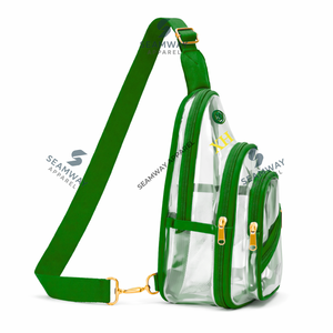 Bolso Bandolera Transparente Chi Eta Phi, Bolso Bandolera de PVC Transparente, Aprobado para Seguridad, Ajustable, para Viajes - Product Image 2