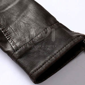 Vente directe d'usine à prix de gros, vêtements pour hommes, veste d'hiver légère, service OEM, veste en cuir pour hommes - Product Image 6