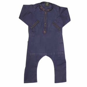Traje Shalwar Bordado para Niños - Morado - Product Image 3