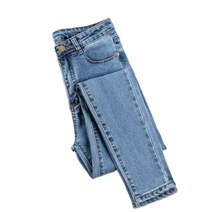 גבירותיי מכנסיים חדש סגנון מצויד נשים של ג 'ינס מכנסיים חדש למתוח ג' ינס בתוספת גודל לנשימה גבוהה מותאם אישית תפירת נשים ג 'ינס