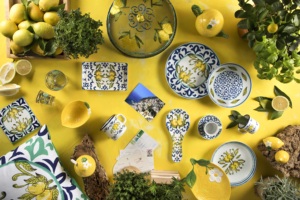 Set di Stoviglie in Porcellana Design Italiano 18 Pezzi |   Limone d'Amalfi Mediterraneo |   Adatto alla lavastoviglie |   Excelsa - Product Image 4