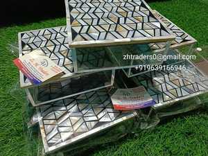 Caja de regalo acrílica de lujo con tapa con Incrustaciones de nácar iridiscente para bodas árabes, Eid y decoración festiva de Ramadán - Product Image 4