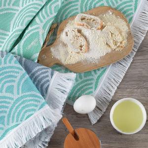 Serviette de cuisine en lin compressé rayé de haute qualité, torchon, chiffon de nettoyage avec logo et couleurs personnalisés - Product Image 6