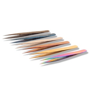 Pince à épiler professionnelle non magnétique en acier inoxydable, pointe pointue pour isoler les extensions de cils naturels - Product Image 2
