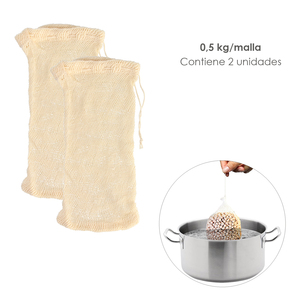 Sacchetto in Rete di Cotone per Legumi 0,5 Kg Set di 2 Unità - Product Image 2