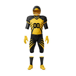 Uniforme de fútbol americano de poliéster OEM 100%, diseño de compresión personalizado con mangas cortas, característica de talla grande, material transpirable - Product Image 3