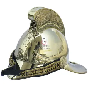 중세 황동 소방관 헬멧 참신 선물 홈 장식 빅토리아 소방관 소방관 갑옷 헬멧 할로윈 의상