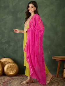 Traje Salwar de Rayón Pesado de Diseño Moderno, Estilo Indio-Pakistaní, Última Colección Exclusiva en Colores Frescos, Ropa Elegante para Fiestas y Bodas, Boutique - Product Image 3