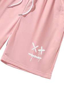 กางเกงขาสั้นงานปักโลโก้แบบกำหนดเองกางเกงขาสั้นสำหรับผู้ชายสำหรับออกกำลังกายในฤดูร้อนกางเกงขาสั้นขนมขบเคี้ยวแบบผูกเชือกเท่กางเกงขาสั้นส่วนบุคคล - Product Image 5