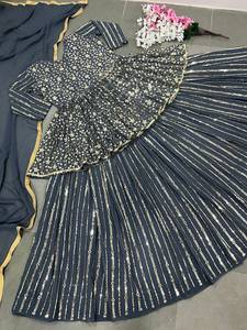 Belle Lehenga Choli Pour Réception De Noce Designer Indien Broderie Lehenga Choli Dupatta Femmes 3 Pièces Readymade - Product Image 6