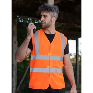 Gilet de sécurité confortable Minden Safety Merchandising avec autocollants et lumières réfléchissants – Produit promotionnel - Product Image 4