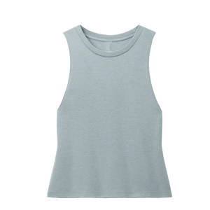 Camisetas sin mangas de poliéster 100% para mujer de alta calidad, pedidos personalizados de tela de punto compatibles con ropa de entrenamiento para Yoga, diseño liso - Product Image 4