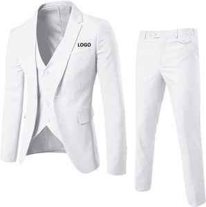Traje de 3 Piezas para Hombre 2025, Corte Entallado, Chaqueta Blazer de Dos Botones con Chaleco y Pantalones, Esmoquin para Fiesta o Boda, Talla XL - Product Image 3