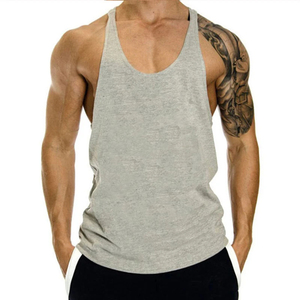 Oversized Men's Light Cotton Workout Gym Tank Top Sleeveless Cut Off Muscle Shirts <b>Tshirts</b> Custom Logo Loose Fit Tees OEM - Product Image 5