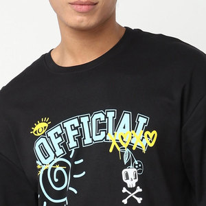 Men's Black Skull Print <b>Knitted</b> T-Shirt And Shorts <b>Set</b> Casual Summer Breathable Outfit - Product Image 5