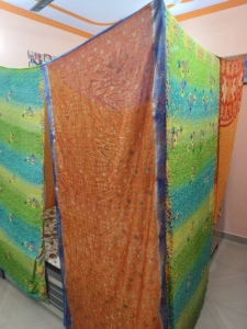 Hermosa decoración Bohemia para el hogar, dosel de cama Sari multicolor oscuro con mosquitera para tienda de campaña - Product Image 3