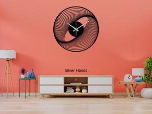 นาฬิกาแขวนโลหะสีดำทรงกลมที่ไม่เหมือนใครดีไซน์หรูหราทันสมัยเพิ่มความซับซ้อนและมีสไตล์ให้กับห้องหรือสำนักงาน - Product Image 5