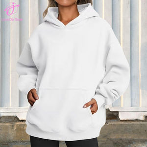 Sudadera con capucha de forro polar suave para mujer, manga larga, cálida para invierno, estilo oversize, transpirable, a la moda, informal, con cierre frontal - Product Image 6