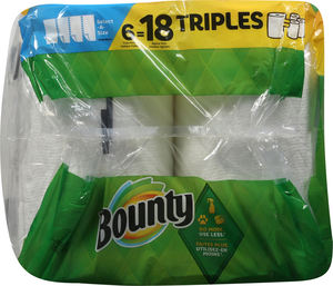 Serviettes en papier Bounty Quick Size, blanches, 8 rouleaux familiaux = 18 rouleaux standard (l'emballage peut varier) - Product Image 1