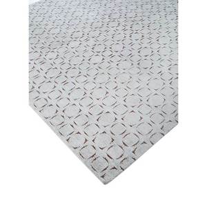 Azalea Hand Knotted <b>Wool</b> & Silk Rug Geometric & Abstract Pattern for Home & Hallway Rectangle-Model Aiws-3006 for Teen Room - Product Image 2