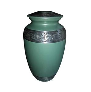 Fournisseur OEM en gros, urne funéraire en aluminium pour cendres humaines, finition en granit brun moucheté, urne commémorative pour adultes. - Product Image 6