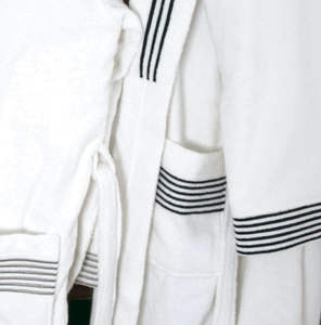 เสื้อคลุมอาบน้ำผ้าฝ้าย100% พร้อมลายปักหรูหราสะดวกสบายคุณภาพสูงสำหรับบ้านโรงแรมสปา - Product Image 2