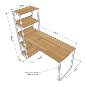 UBAN 150x60x140cm G Cao Su FD68029 Bn Hc V K Sch Kt Hp Thit K c o Cho Phng Hc Hoc Vn Phng - Product Image 4